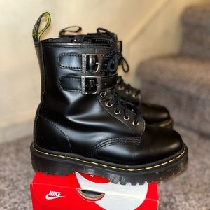 Dr. Martens 1460 8-Eye Bex Buckle Boot - Black